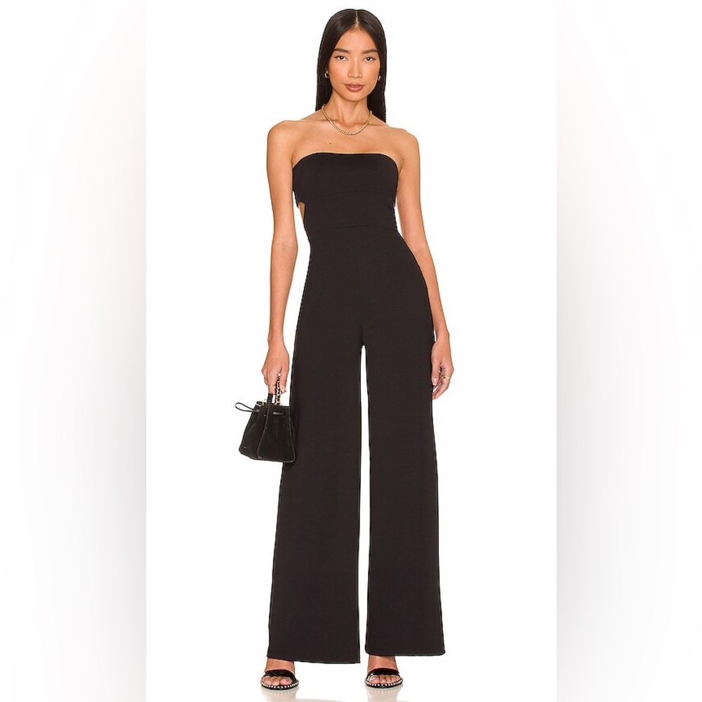 Elegant Black Strapless Jumpsuit